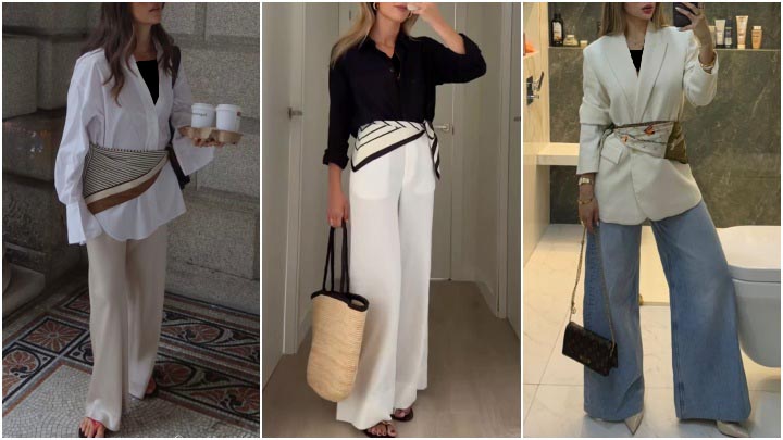 چطور اسکارف دور کمر را در استایلهای مختلف استفاده کنیم؟ چطور اسکارف دور کمر را در استایلهای مختلف استفاده کنیم؟