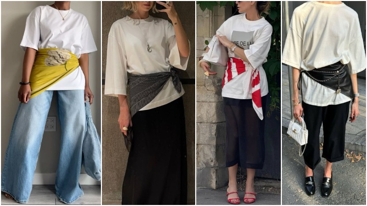 بستن اسکارف دور کمر بستن اسکارف دور کمر