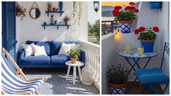 ایدههای تراس با تم آبی؛ مبلمان و صندلیها ایدههای تراس با تم آبی؛ مبلمان و صندلیها
