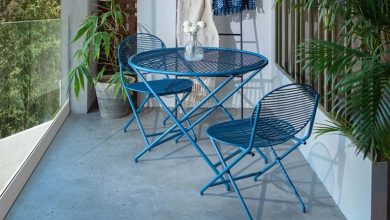 ایده‌های تراس با تم آبی؛ طراحی ساده و آرام‌بخش