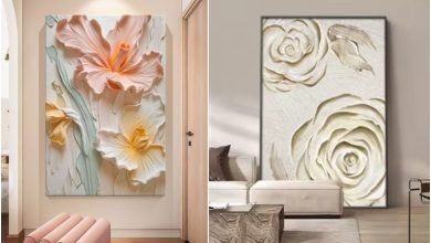 مدل‌های شیک قاب دیواری گل برجسته برای خانه‌های مدرن