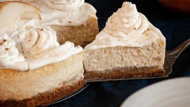 طرز تهیه چیزکیک زنجبیل و گلابی+ نکات