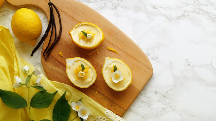 سرو محلبی در پوست لیمو