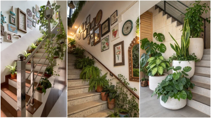 تزئین پله و سکوهای خانه با گیاه تزئین پله و سکوهای خانه با گیاه