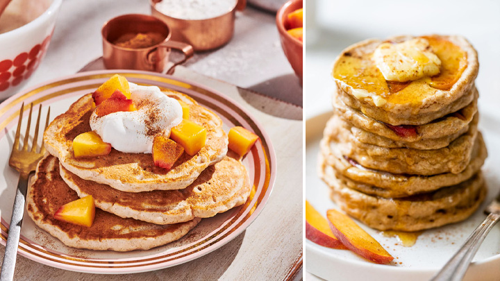 نکات و فوتوفن های طرز تهیه پنکیک هلو نکات و فوتوفن های طرز تهیه پنکیک هلو