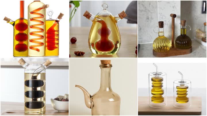 انواع ظروف روغن شیشه‌ای شفاف؛ کلاسیک و همیشه شیک