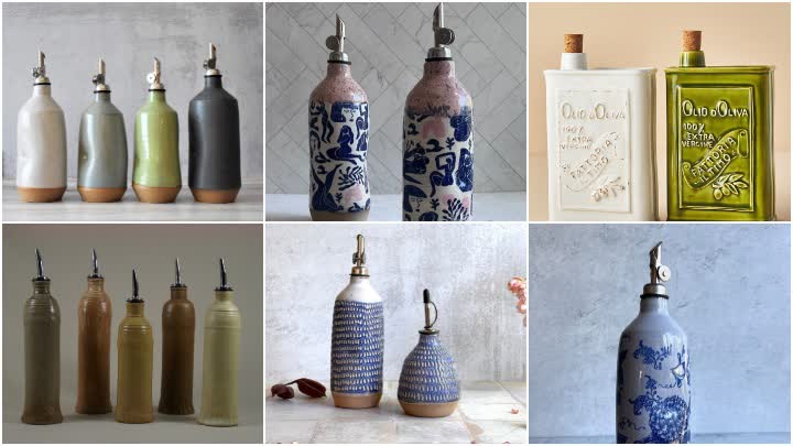 انواع ظروف روغن سرامیکی رنگی