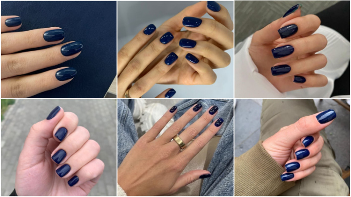 سرمهای یا آبی میدنایت برای ناخن سرمهای یا آبی میدنایت برای ناخن