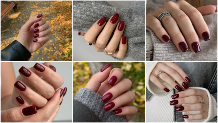 زرشکی رنگ ترند ناخن زرشکی رنگ ترند ناخن