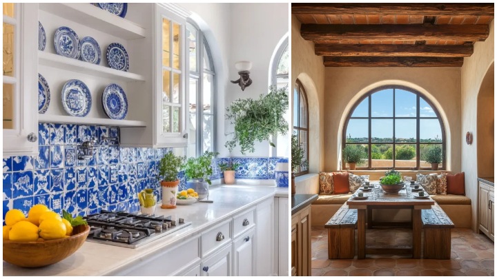 طراحی آشپزخانه به سبک مدیترانه‌ای