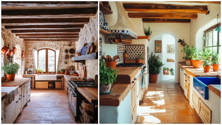 طراحی آشپزخانه به سبک مدیترانه‌ای؛ اهمیت نور