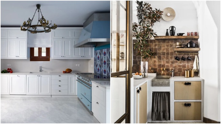 طراحی آشپزخانه به سبک مدیترانه‌ای؛ رنگ‌هایی با الهام از طبیعت