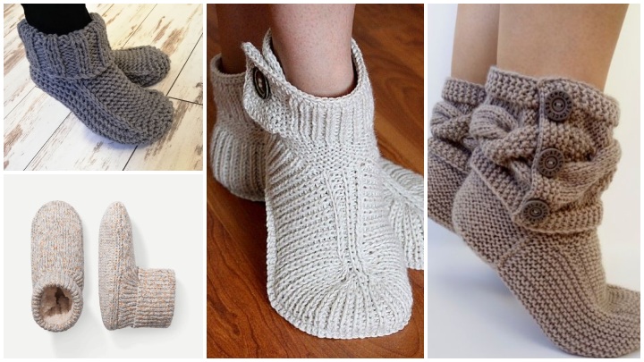 پاپوش‌های بافتنی زنانه؛ ترکیبی از زیبایی و گرما