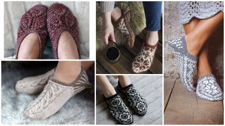 مجموعه پاییزی و زمستانی پاپوش‌های بافتنی زنانه