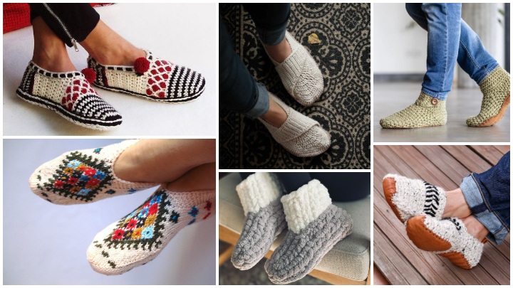 مجموعه منحصر به فرد پاپوش‌های بافتنی زنانه برای روزهای سرد