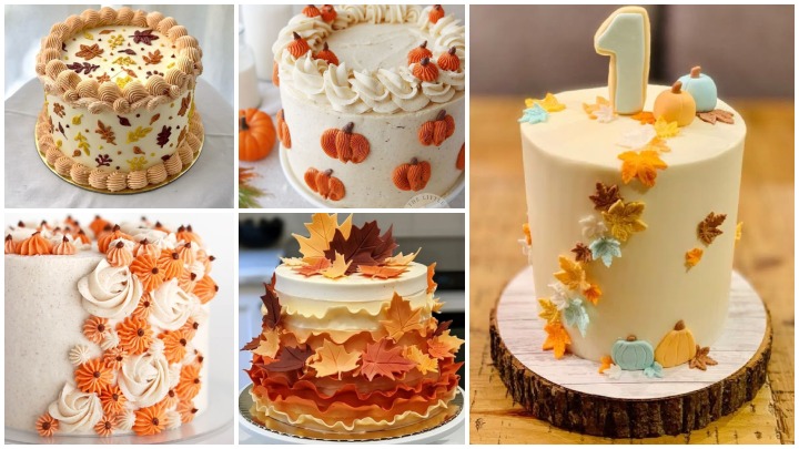 ایده‌های تزئین کیک تولد پاییزی