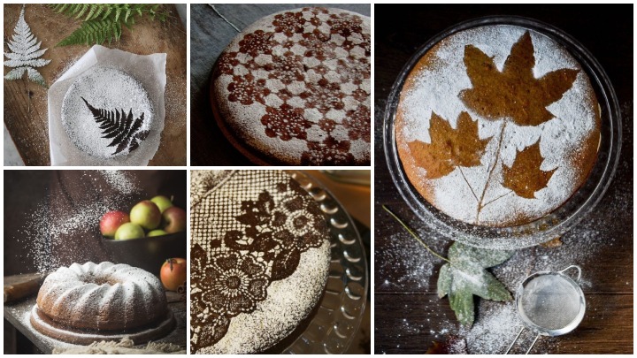 ایده‌های تزئین کیک تولد پاییزی با پودر قند