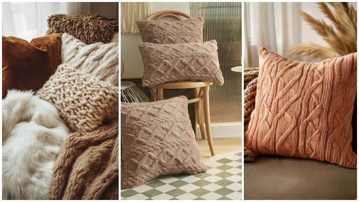 انواع کوسن‌های پاییزی با بافت‌های نرم و دنج