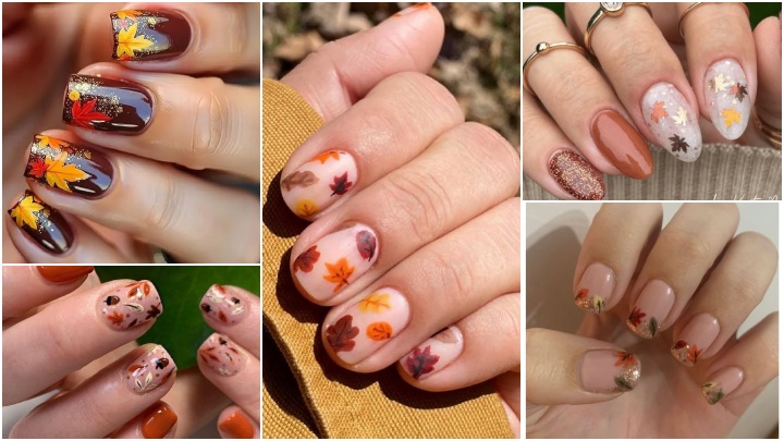 ناخن پاییزی با طرحهای شیک ناخن پاییزی با طرحهای شیک