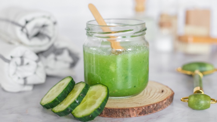 ماسک خیار + ماست پروبیوتیک برای روشن شدن پوست