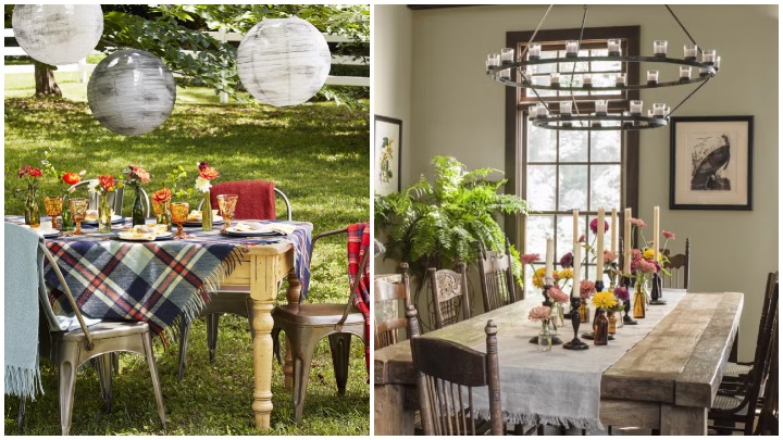 الهام از سبک‌های مختلف برای میز پذیرایی با تم پاییز
