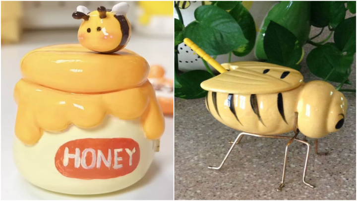 انواع مدل‌های عسل خوری فانتزی با طرح زنبور