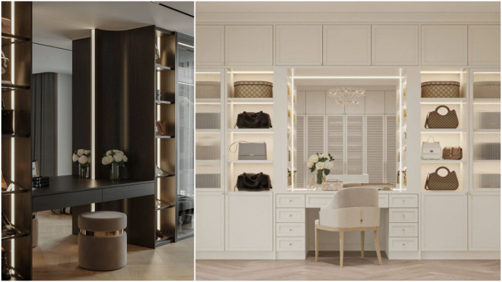 ایده برای میز آرایش متفاوت با نورپردازی خلاقانه