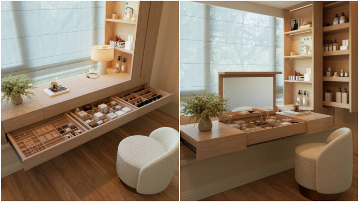 ایده برای میز آرایش متفاوت و خلاقانه