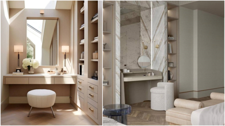 ایده خلاقانه برای میز آرایش مینیمال و شیک با میز کوچک