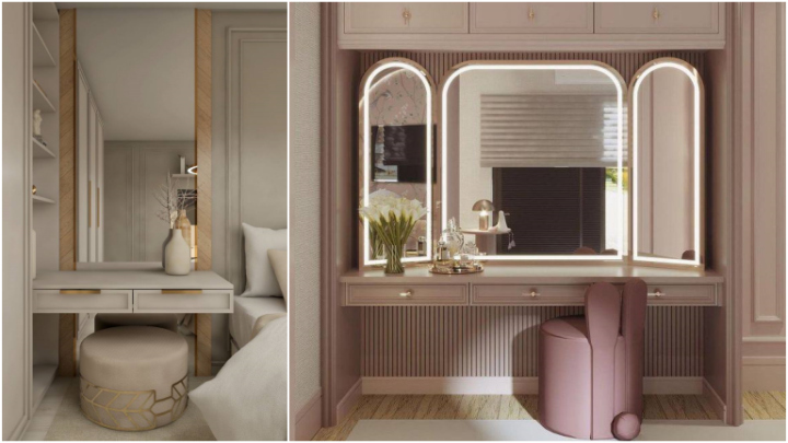 ایده خلاقانه برای میز آرایش لوکس و مدرن و مینیمال