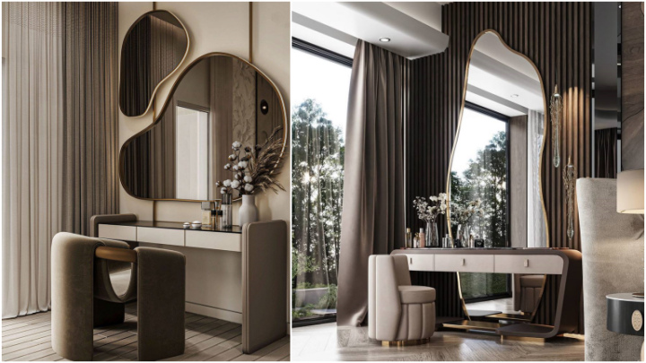 ایده خلاقانه برای میز آرایش لوکس و مدرن متفاوت