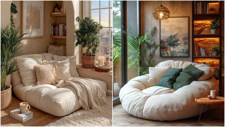 انواع مدل‌های مبل شنی دو نفره پارچه‌ای