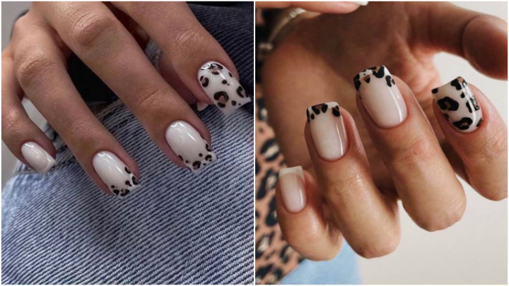 ایده‌های دیزاین ناخن‌ پلنگی سفید