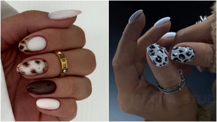 ایده‌های دیزاین ناخن‌ پلنگی سفید و ترند