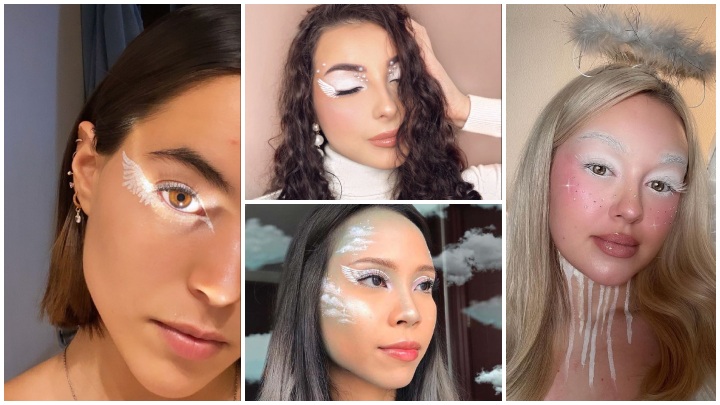 گریم فرشته روشن برای جشن هالووین گریم فرشته روشن برای جشن هالووین