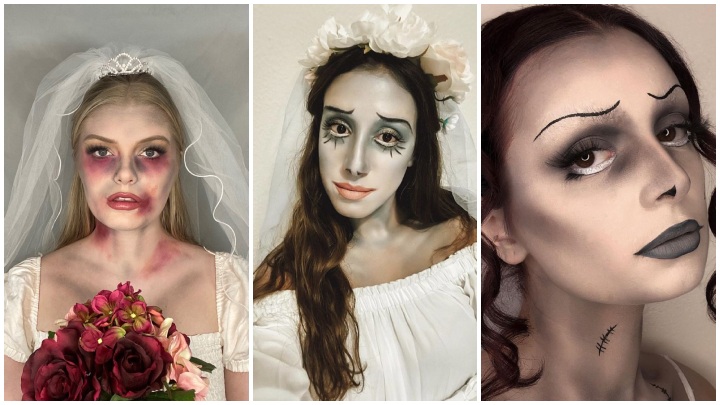 گریم عروس مردگان برای جشن هالووین گریم عروس مردگان برای جشن هالووین