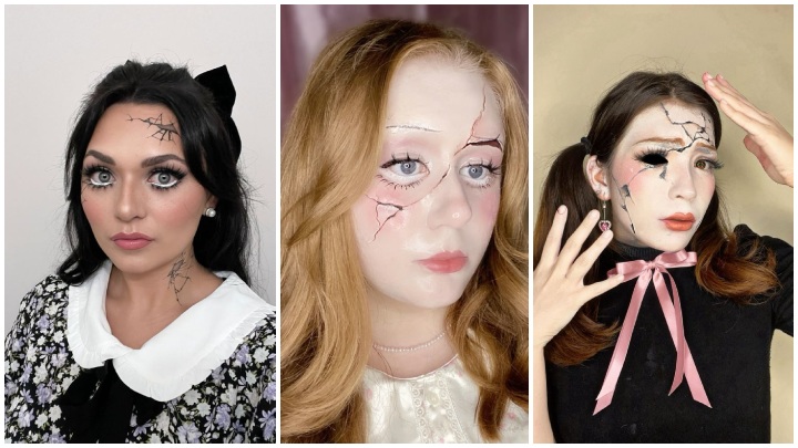 گریم عروسک شکسته مناسب مراسم هالووین گریم عروسک شکسته مناسب مراسم هالووین