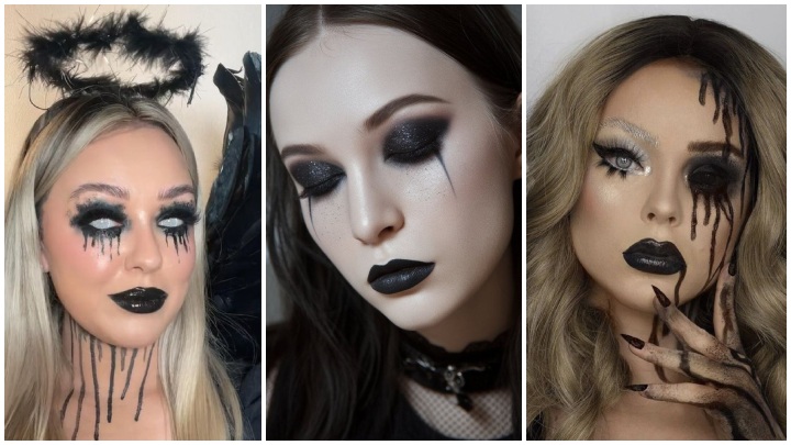 گریم فرشته سیاه، گریم ترسناک هالووین گریم فرشته سیاه، گریم ترسناک هالووین