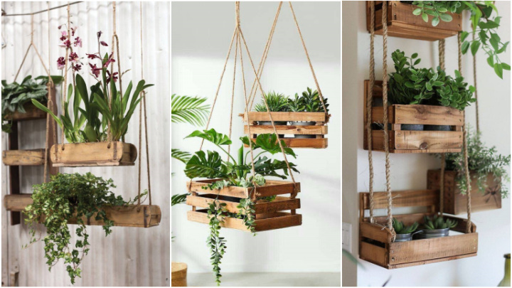 ایده با گلدان‌های آویز با طرح زیبا و جالب