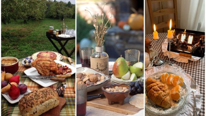 چیدمان میز عصرانه پاییزی