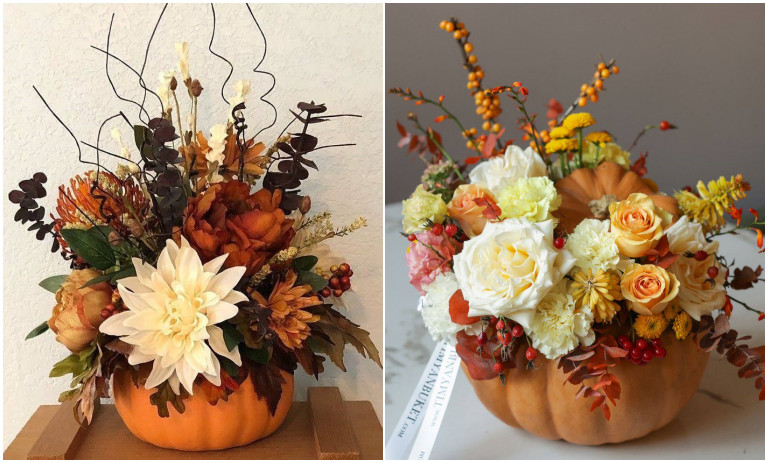 گلآرایی پاییزی با کدو حلوایی؛ ایدهای خاص برای سورپرایز کردن