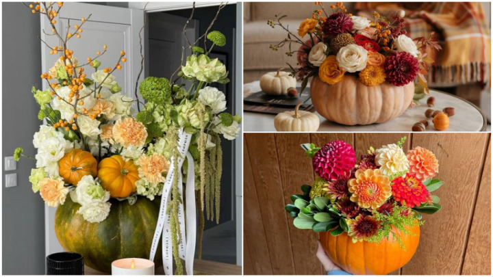 گلآرایی متفاوت پاییزی با کدو حلوایی گلآرایی متفاوت پاییزی با کدو حلوایی