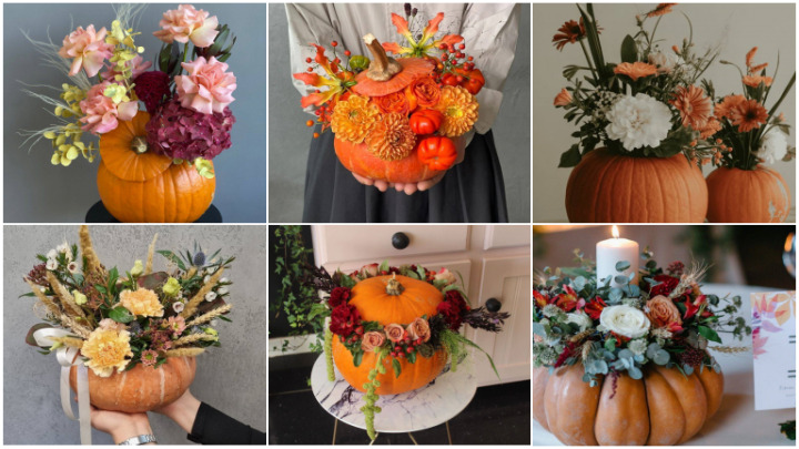 گل‌آرایی متفاوت پاییزی با کدو حلوایی