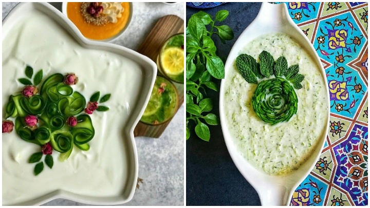 ایدههای خلاقانه تزیین ماست با خیار ایدههای خلاقانه تزیین ماست با خیار