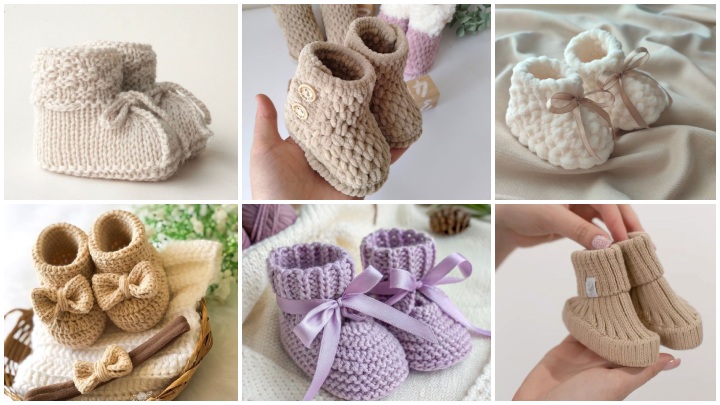 انواع پاپوش‌های دست‌باف نوزاد