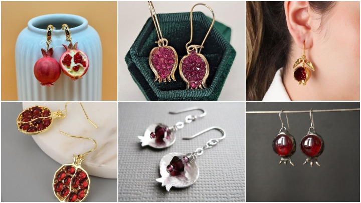 ایده‌های ست کردن گوشواره انار