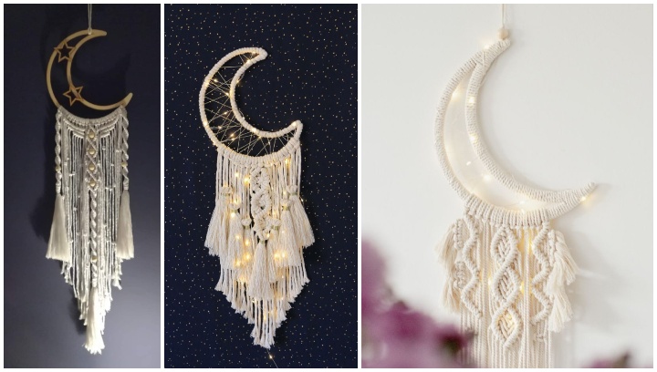 مکرومههای ماه و ستاره، ترکیب بافت طبیعی با فرم هندسی مکرومههای ماه و ستاره، ترکیب بافت طبیعی با فرم هندسی