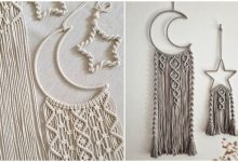 جدیدترین آویزهای دیواری مکرومه با طرح ماه و ستاره
