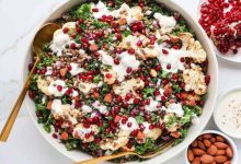 طرز تهیه سالاد رژیمی گل کلم و انار؛ سالاد پاییزی خوشمزه