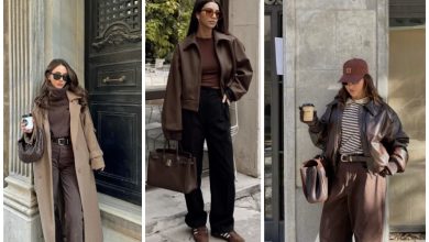 ترکیبهای لباس قهوهای برای پاییز